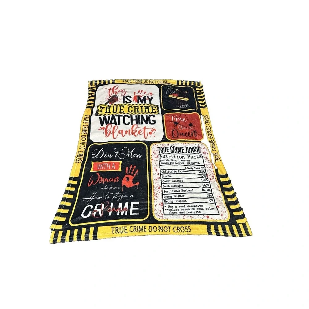 NEW small lap blanket throw approx. 38x30 inches toddlers‎ kids true crime